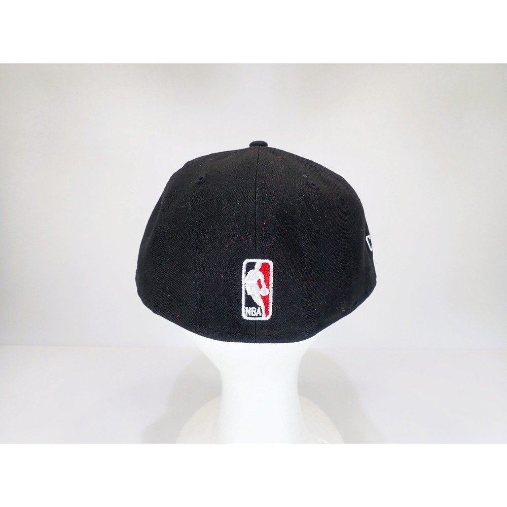 New Era 59FIFTY Chicago Bulls Fitted Hat 7 1/2 Black Grey Undervisor NBA - Picture 4 of 9